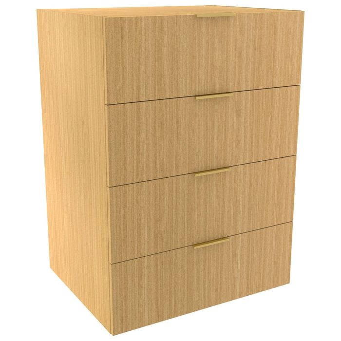 Lugna 1024 x 750 x 580mm Sand 4 Drawer Ready to Assemble Unit