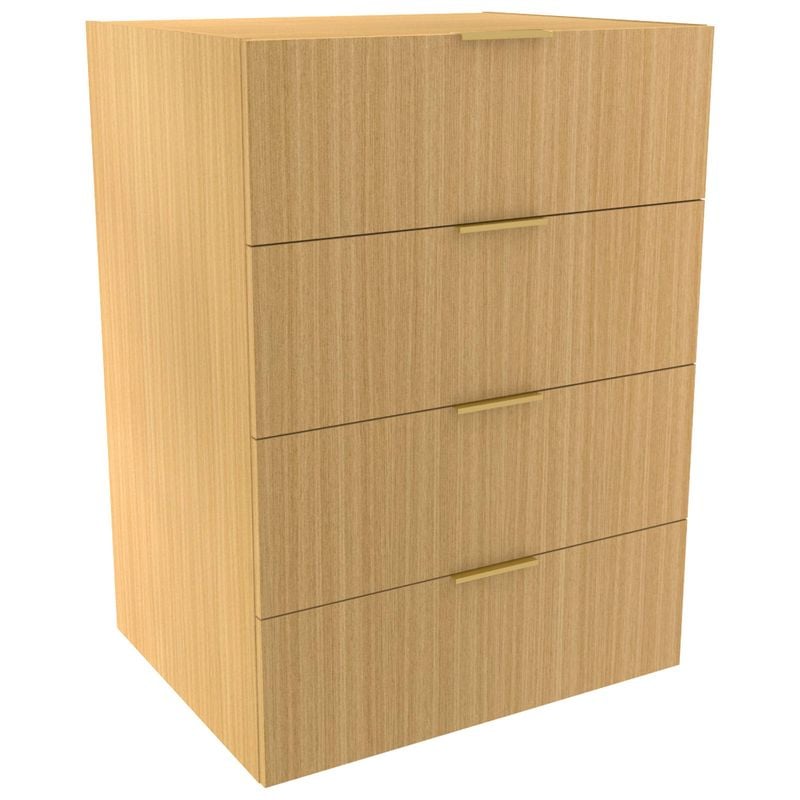 Lugna 1024 x 750 x 580mm Sand 4 Drawer Ready to Assemble Unit