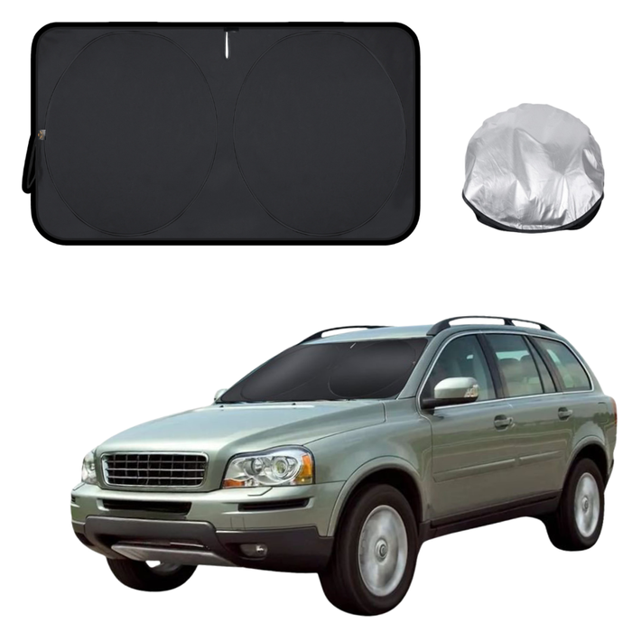Front Windscreen Sun Shade for Volvo XC90 2002 - 2014 - Standard 150 x 85 cm - Black