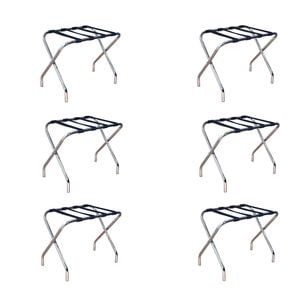 Harbour Housewares Folding Metal Luggage Racks - Pack of 6