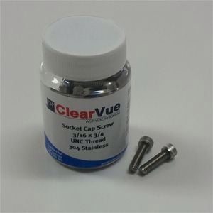 Clearvue Socket Cap Screw Stainless Steel 50pc/Jar