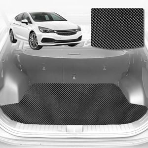 6D Diamond Car Boot Mat for Holden Astra (BL BK)2016-2020-Hatch-Cargo Mat-Black-Outback GT