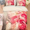 3D Red Peony 352 Bed Pillowcases Quilt Queen Size