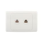 DETA Cat 6 Double Ethernet RJ45 Outlet