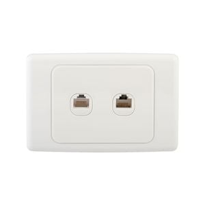 DETA Cat 6 Double Ethernet RJ45 Outlet