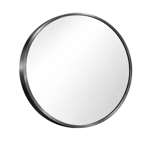 Barelli 800 x 800mm Gun Metal Grey Signature High Specification Fiora Round Framed Mirror
