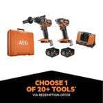 AEG 18V 2 Piece FUSION Heavy Duty 5.0Ah FORCE Kit