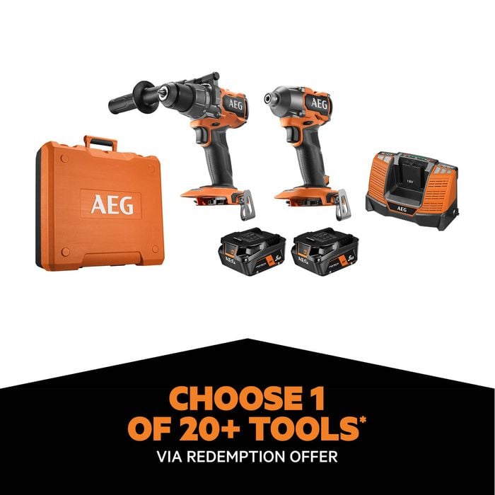 AEG 18V 2 Piece FUSION Heavy Duty 5.0Ah FORCE Kit