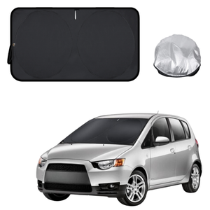 Front Windscreen Sun Shade for Mitsubishi Colt 2004 - 2012 - Standard 150 x 85 cm - Black