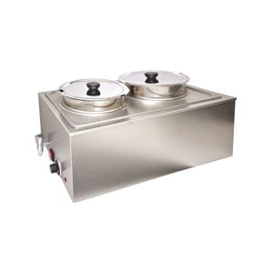 Lce Bm165t Double Soup Warmer Bain Marie With Tap Twin Pots 360x590x240mm 1200w