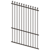 ProtectorAl 0350-1200W x 1800H Satin Black Spear Top Pool Fence Panel Raked Up to 15º - Black