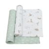 Living Textiles 2 Pack Organic Swaddle Wraps - Australiana