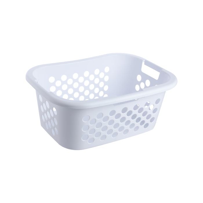 All Set Circle Pattern 50L White Laundry Hip Hugger Basket