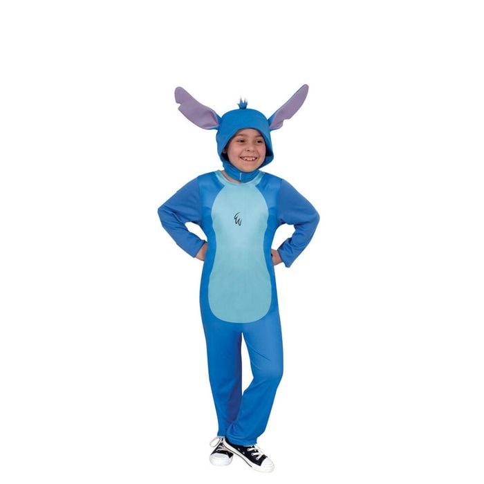 Stitch One Piece Plush Classic Costume Jumpsuit Cosplay Outfit Size 6-8 Blue