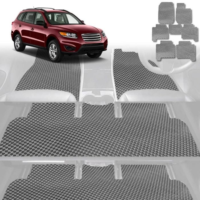 6D Diamond Car Floor Mats for Hyundai Santa Fe 2006-2012-Ultimate