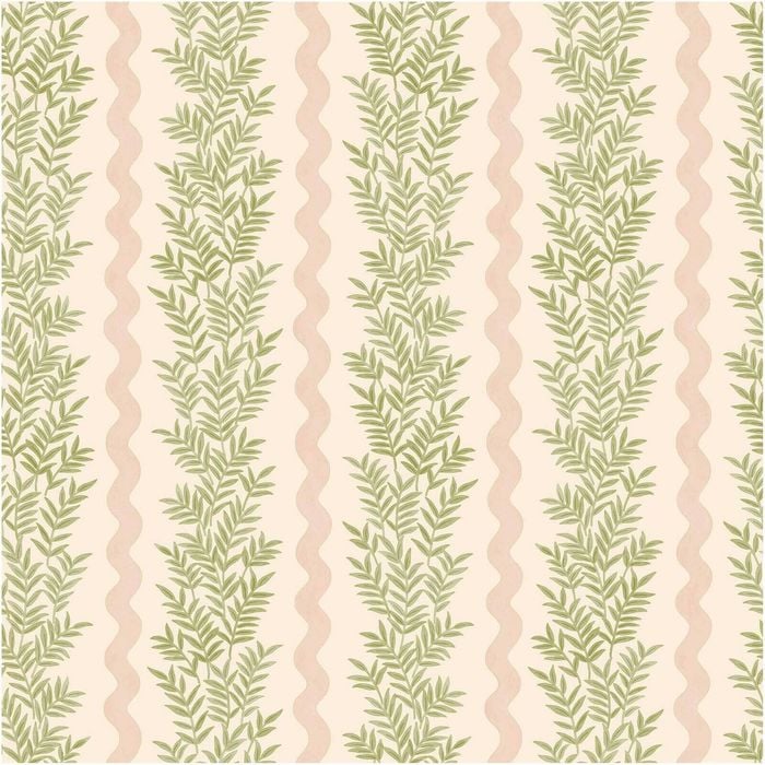 Pipkin Stripe Cream Blush, Wallpaper 10.05m x 53cm Wallpaper Boutique