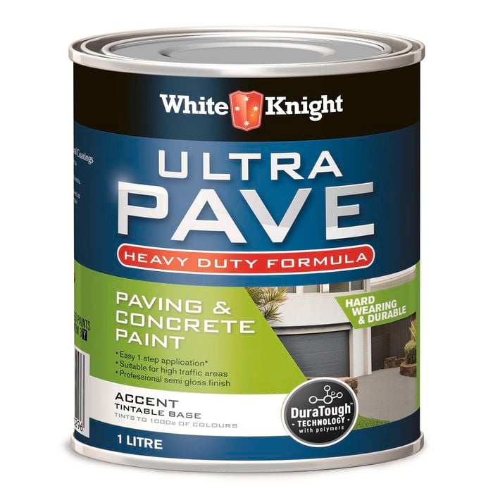 White Knight 1L Accent Heavy Duty Ultra Pave Concrete And Paving Paint 