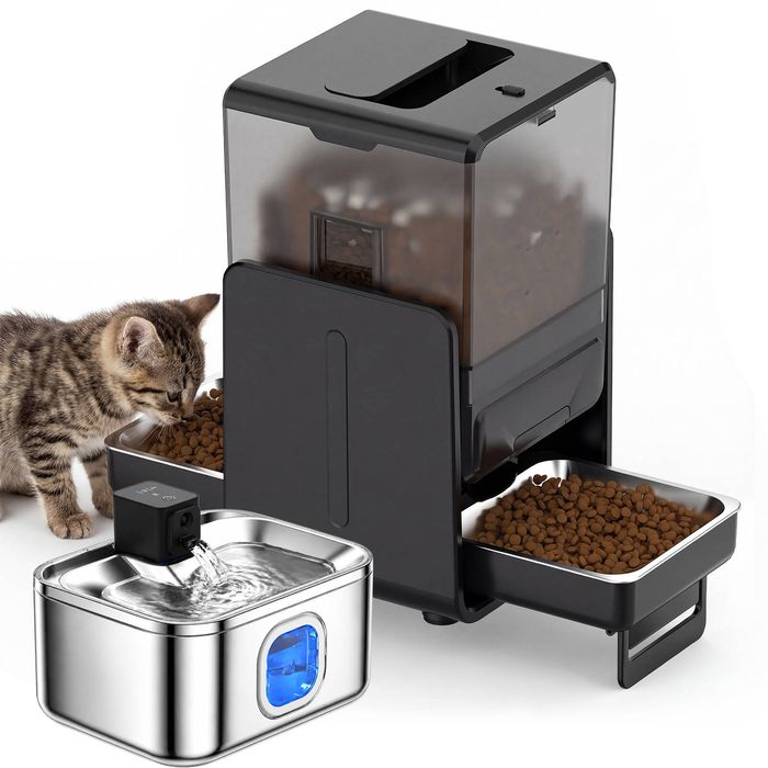 Advwin All‑in‑One Smart Pet Feeder & Water Fountain Set