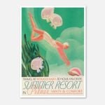 Galrie Charming Vintage Underwater Adventure Travel Poster Art Print for Summer Resorts, Poster Only, A4 21 x 30cm (8 x 12inch)