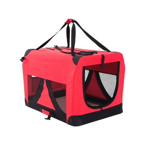 Paw Mate Red Portable Soft Dog Cage Crate Carrier XL Bunnings Australia