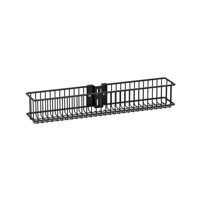 Flexi Storage Home Solutions 435 x 70 x 79mm Black Double Slot Small Wire Basket