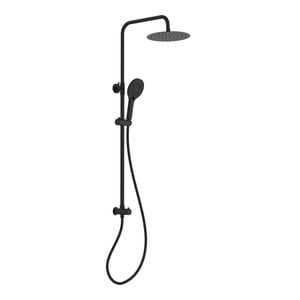 Mondella Resonance Matte Black 5 Function Exposed Rail Shower and Hand Set WELS 3 Star 9L/min