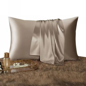 Anypillow Pillowcase 50x90cm Coffee Natural Mulberry Silk