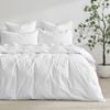 Dreamaker 300TC Cotton Percale Quilt Cover Set White Double Bed
