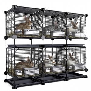 Advwin Rabbit Hutch Bunny Cage Small Animal Pet Cage Chicken Coop
