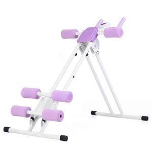 Costway Folding Ab Machine Trainer Adjustable Abdominal Workout White