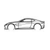 Ignite Laser Aston Martin Advantage Silhouette Metal Wall Art Coated Black 15.7inch/40cm