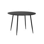 Oikiture 110cm Dining Table Round Metal Black
