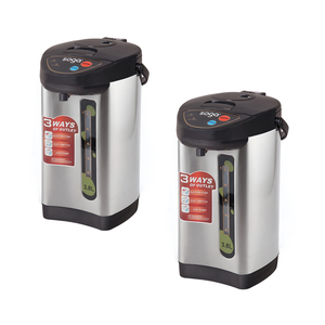 SOGA 2X 3.8L Silver Electric Kettle Water Boiler Thermal Pot 3 Dispensing Modes Keep Warm