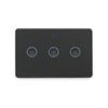 DETA Black Matte Grid Connect Smart Single Fan Speed Controller With Touch Light Switch
