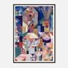 Galrie Paul Klee Castle and Sun Geometric Art Print for Modern Decor, Black Frame, A1 60 x 84cm (23 x 33inch)