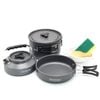 NNEOBA Portable Aluminum Camping Cookware Kit Grey