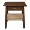 Kelly 1-Drawer Bedside Table (Walnut)