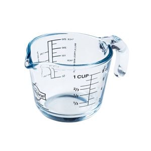 Cuisine Glass 0.25L Measuring Jug Cup w/ Handle - Clear