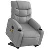 vidaXL Electric Stand up Massage Recliner Chair Armchair Light Grey Fabric