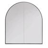 Mondella 860 x 760mm Black Arch Framed Mirror Cabinet