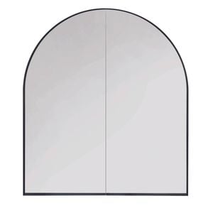 Mondella 860 x 760mm Black Arch Framed Mirror Cabinet