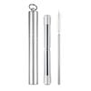 Avanti Stainless Steel Telescopic Travel Straws Foldable w/ Loop Ring Assorted