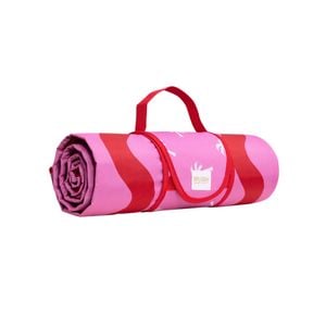 Splosh Summer Waves Rectangle Outdoor Picnic Mat w/ Handle 200x145cm Pink