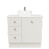 New England Joinery 900mm Diadem Centre Basin SilkSurface Top Floor Standing Vanity