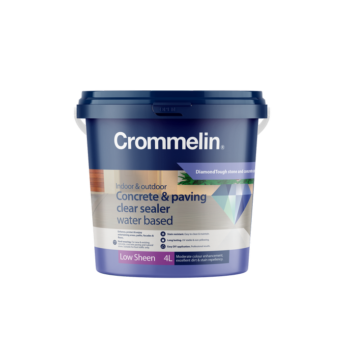 Crommelin 4L DiamondTough Concrete and Paving Clear Sealer Water Based