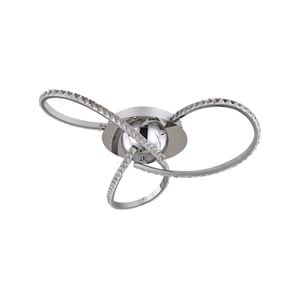 Lexi Lighting Irie Dimmable 3Lights LED Ceiling Light - 50 cm Chrome