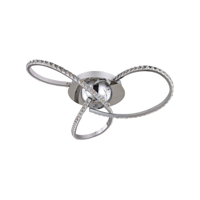Lexi Lighting Irie Dimmable 3Lights LED Ceiling Light - 50 cm Chrome