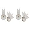 2x LVD 4pc Ceramic Measuring Cup Bunny Kitchen/Baking Utensil Set - White