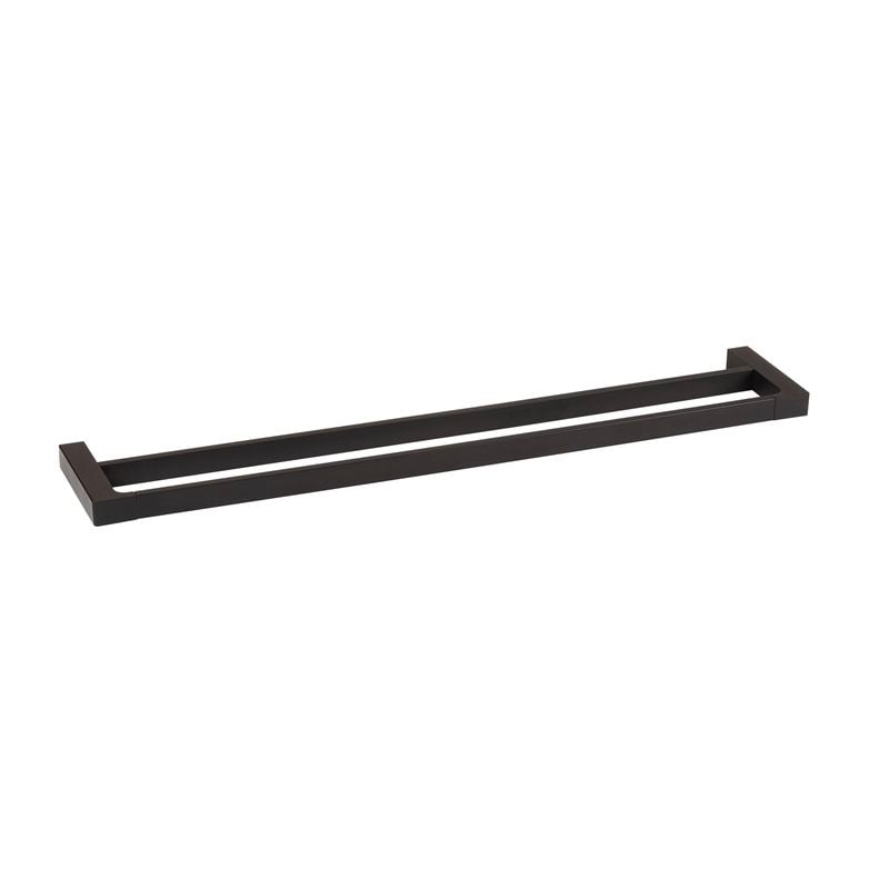 Rumba 600mm Matte Black Double Towel Rail