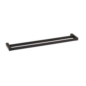 Mondella 600mm Matte Black Rumba Double Towel Rail